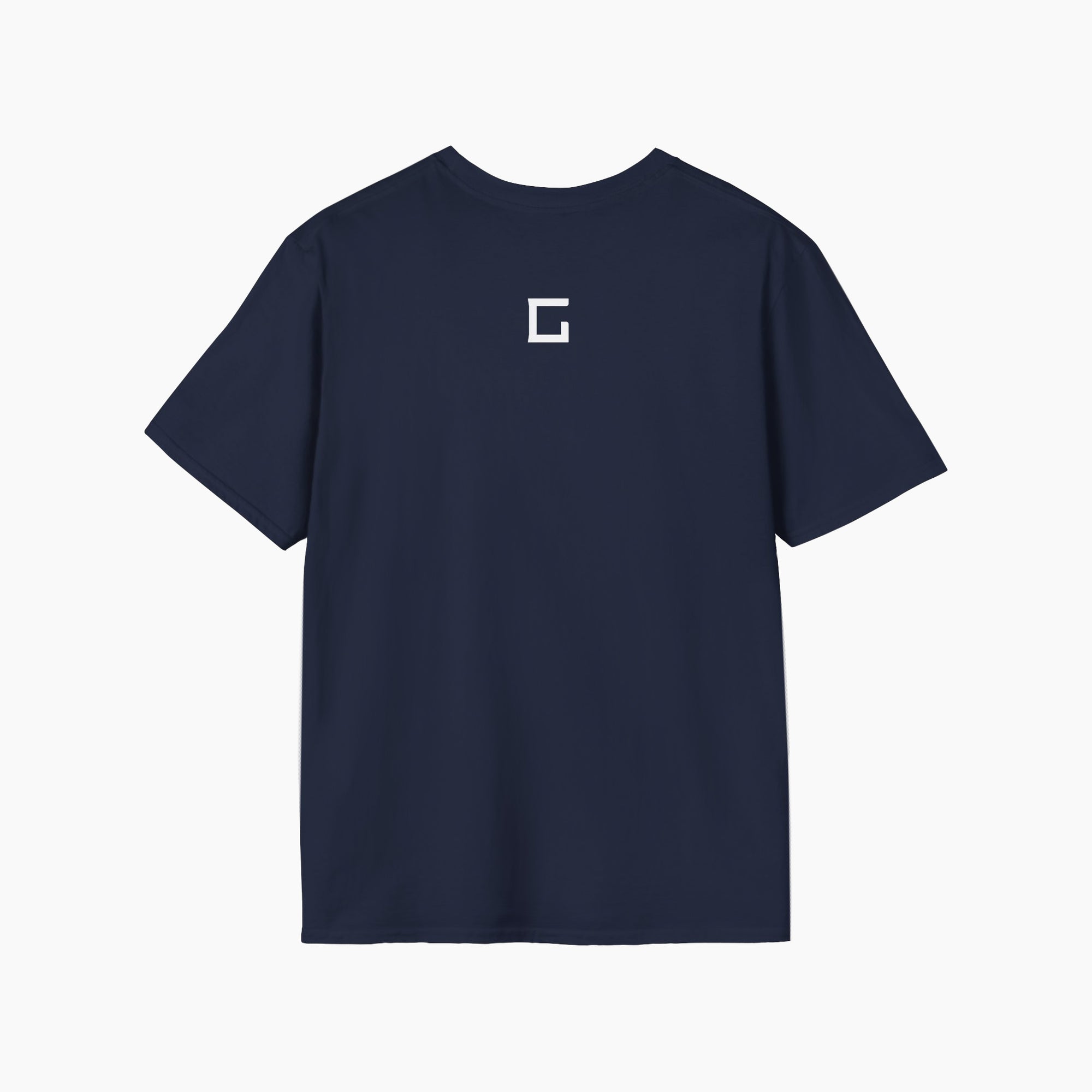 Navy premium t-shirt with minimal clean back design, crafted in a modern oversized silhouette.