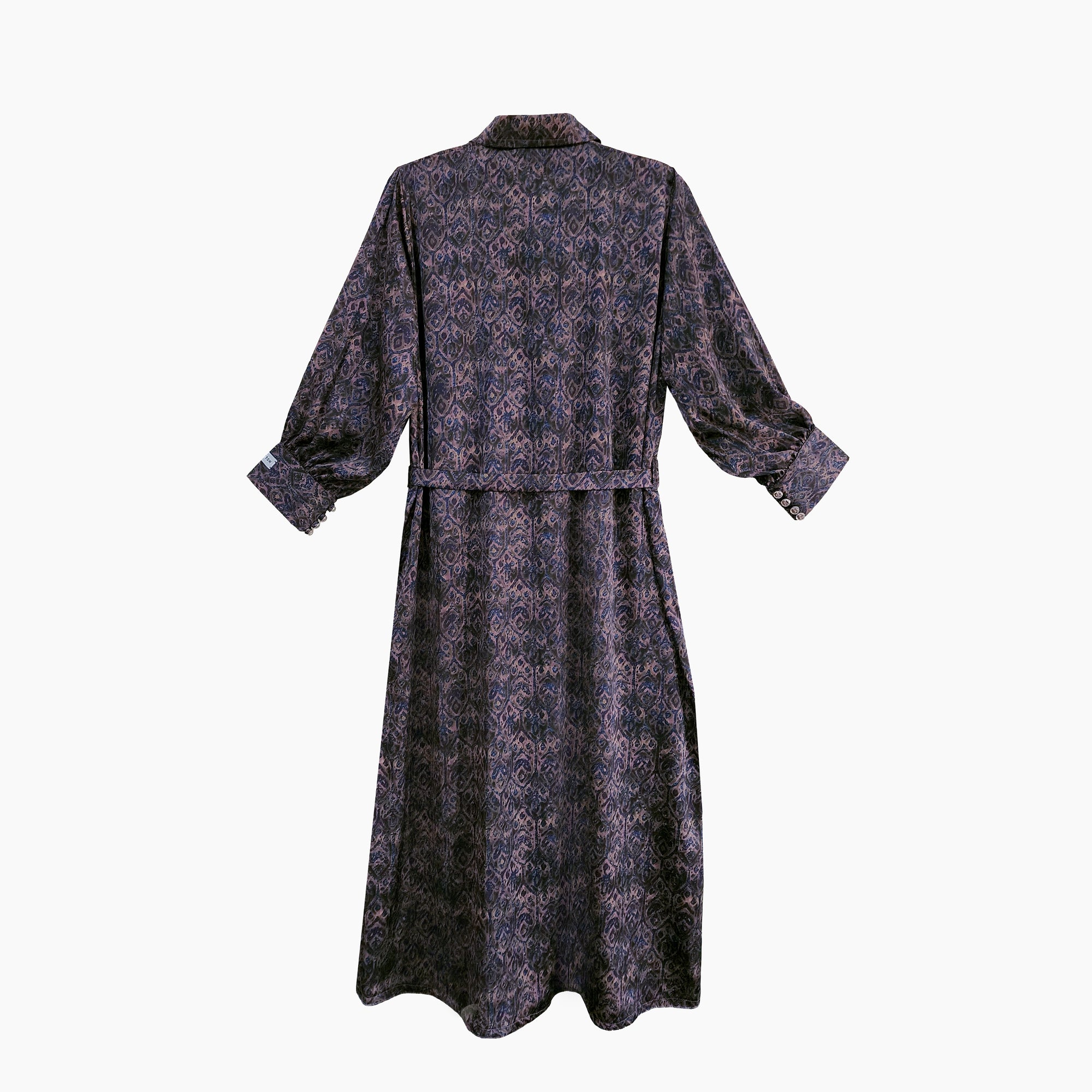 Back view of Amara Dress highlighting collar and sleeve details