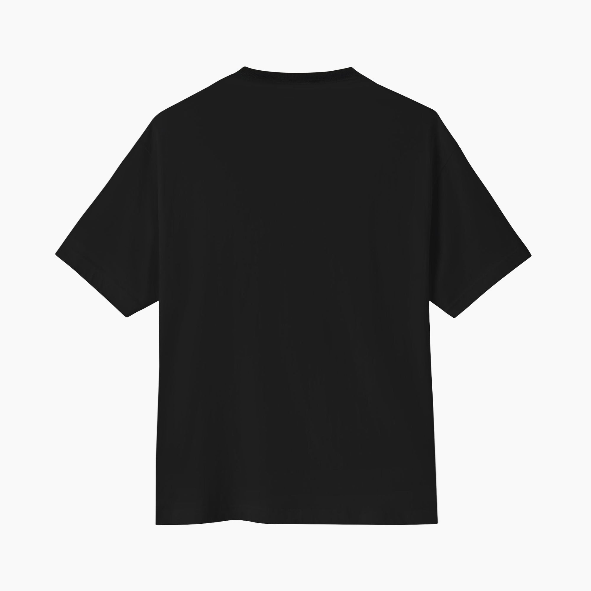 Oversized men’s cotton t-shirt with reflective style luxury print design, back