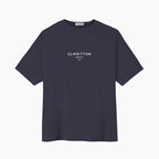 Worthy grey men's loose fit T-shirt with monogram print on the front by Gladitton.